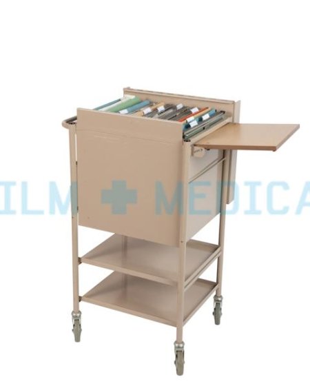 Records Trolley in Light Brown